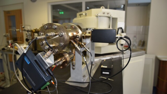 Detection system of the MM5400 mass spectrometer. Credit: Isotoptech Zrt. TA 2.18: Detection system of the MM5400 mass spectrometer.